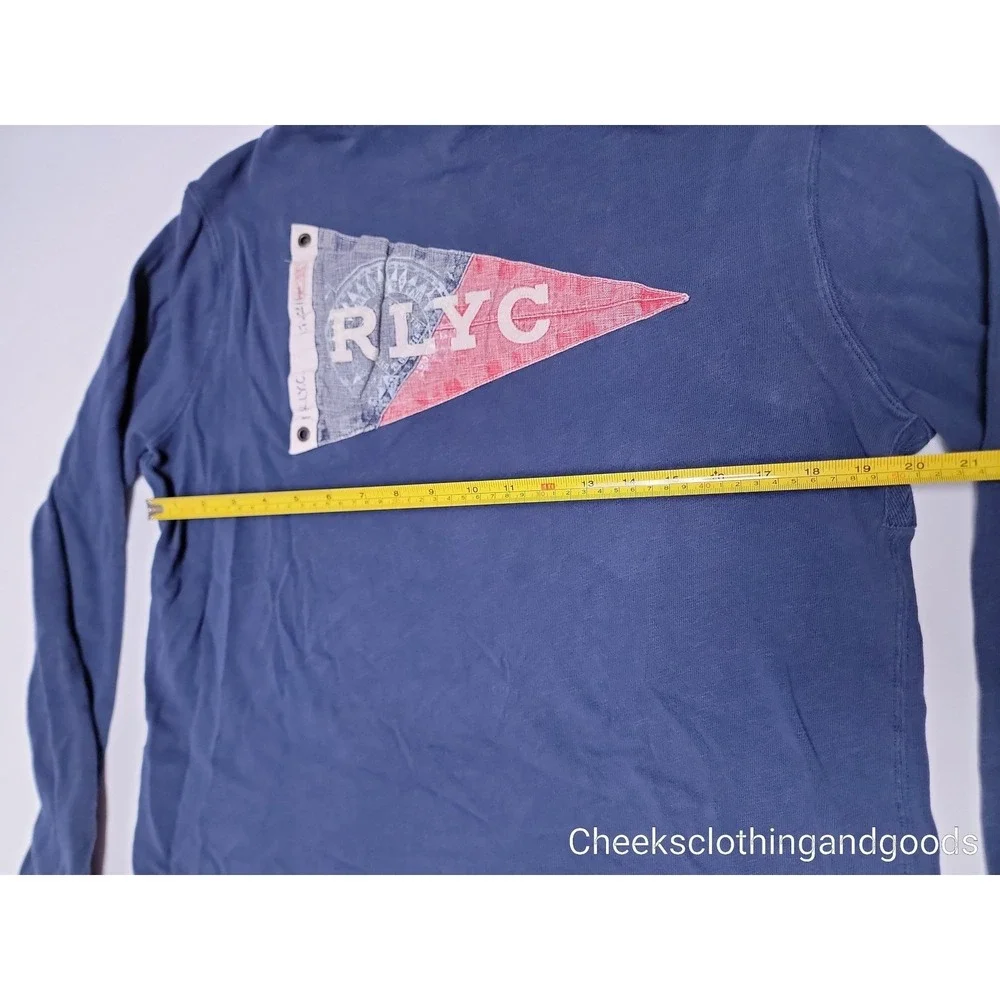 Polo Ralph Lauren RLYC Yacht Club Rugby LS Shirt size LARGE PREP Vintage Style